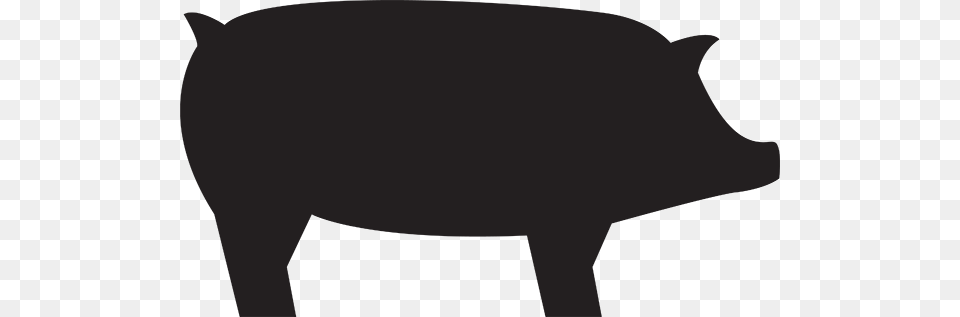 Cute Black And White Pig Clip Art Black Template, Animal, Hog, Mammal, Boar Free Transparent Png