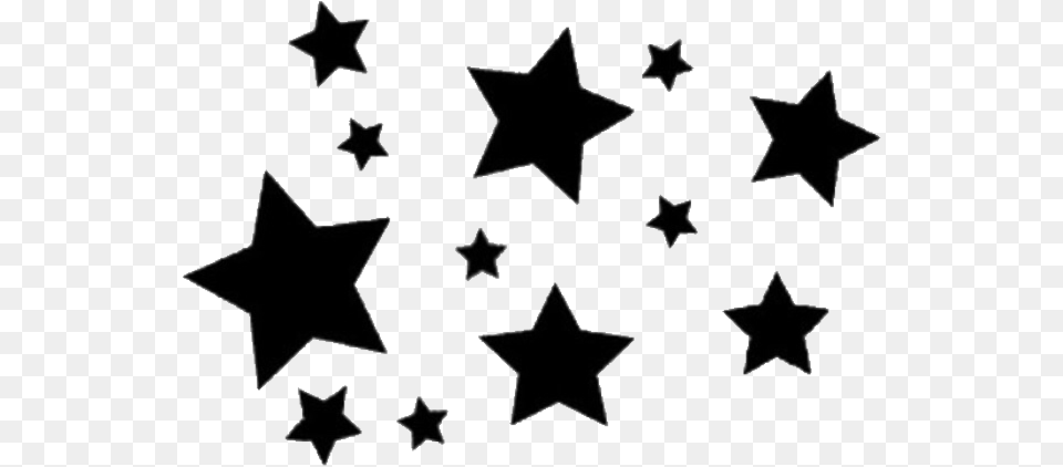 Cute Black And White Stars, Star Symbol, Symbol, Animal, Fish Png Image