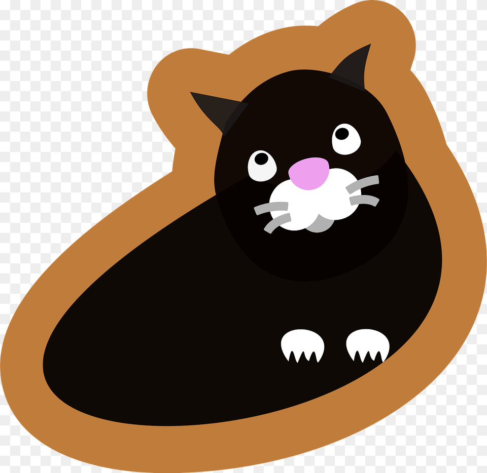 Cute Black Cat Clipart, Applique, Pattern, Animal, Fish Free Png Download