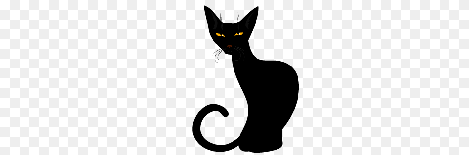 Cute Black Cat Clipart Clipart, Animal, Mammal, Pet, Black Cat Free Png