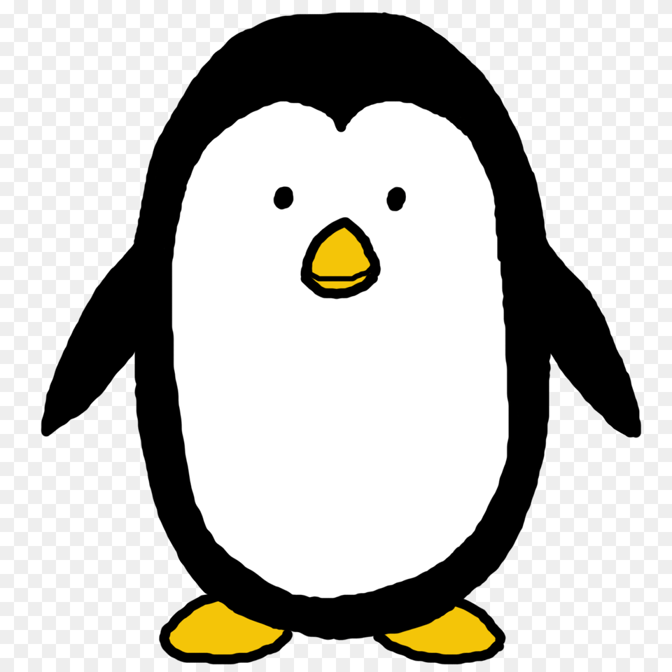 Cute Black Penguin With Red Bow Tie, Animal, Bird Png