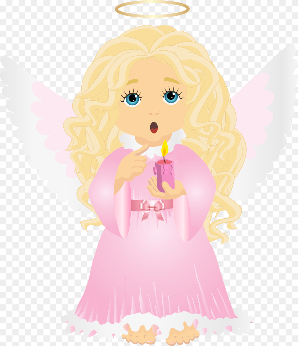 Cute Blonde With Candle, Angel, Baby, Person, Face Png