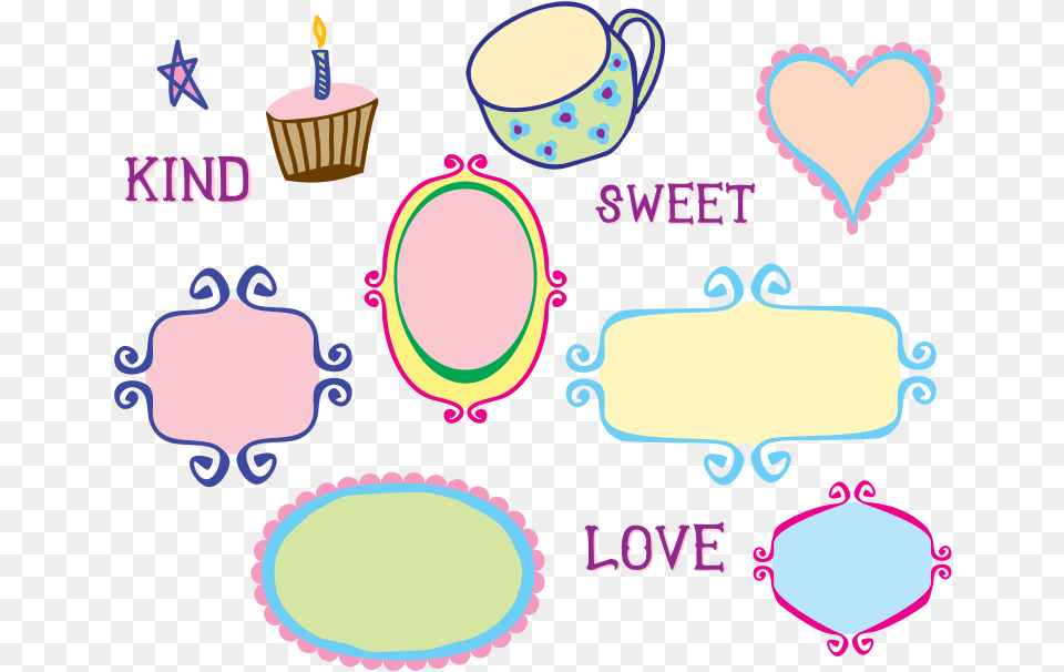 Cute Border, Person, People, Food, Dessert Png