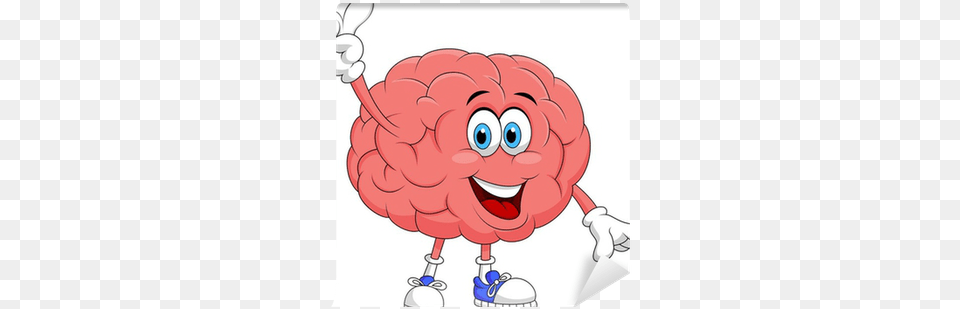 Cute Brain Cartoon Character Pointing Wall Mural Assumptions Of Biological Approach, Dynamite, Weapon Png