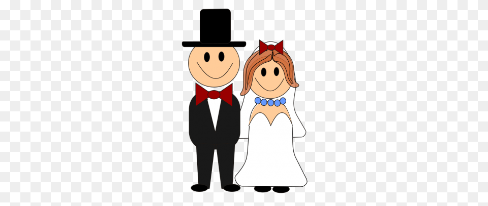 Cute Bride And Groom Clipart, Accessories, Tie, Formal Wear, Suit Free Png Download