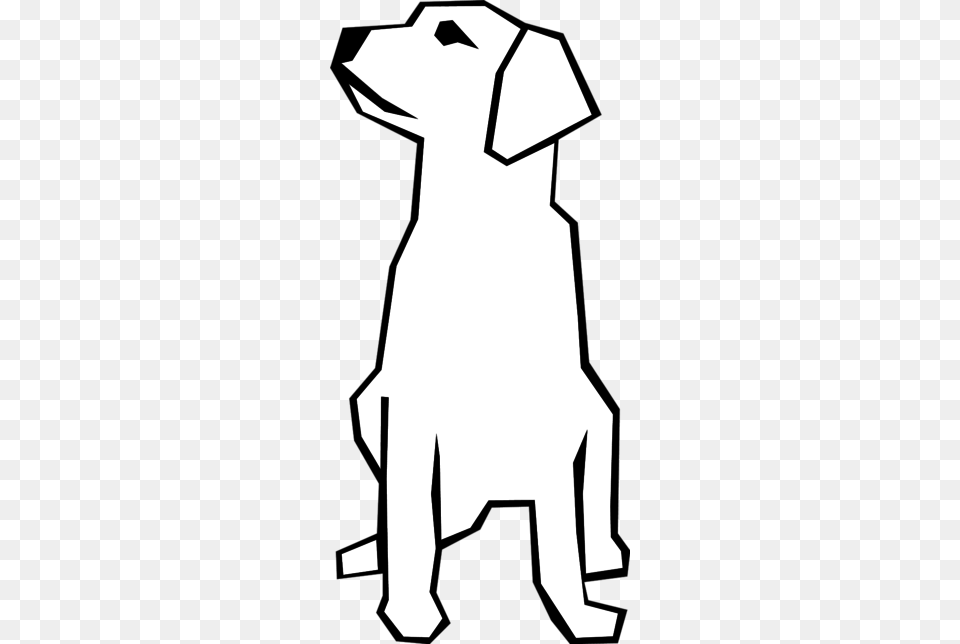 Cute Brown Dog Sitting Down, Stencil, Silhouette, Person Free Png