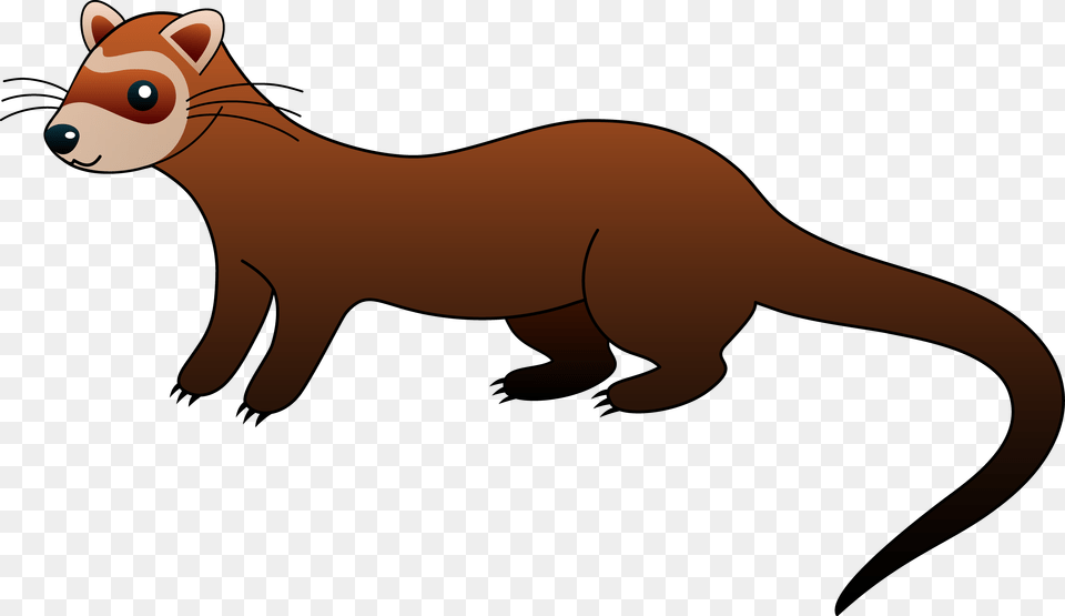 Cute Brown Ferret Clip Art Ferret Clipart, Animal, Mammal, Kangaroo, Wildlife Png Image