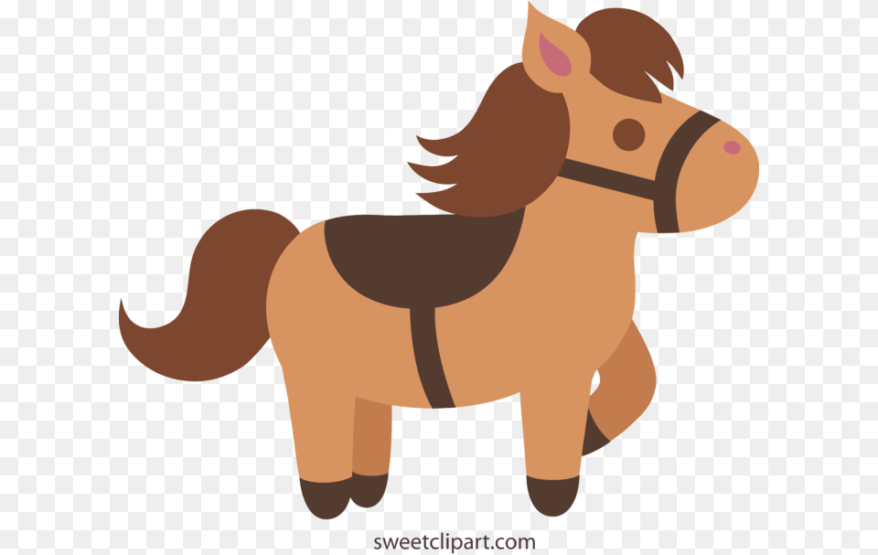 Cute Brown Horse Clip Art, Baby, Person, Animal, Mammal Free Png