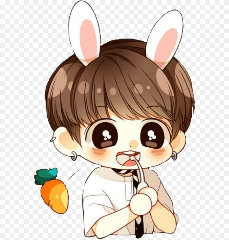 Cute Bts Chibi Jungkook Bts Chibi Jungkook Cute, Book, Comics, Publication, Snowman Free Transparent Png