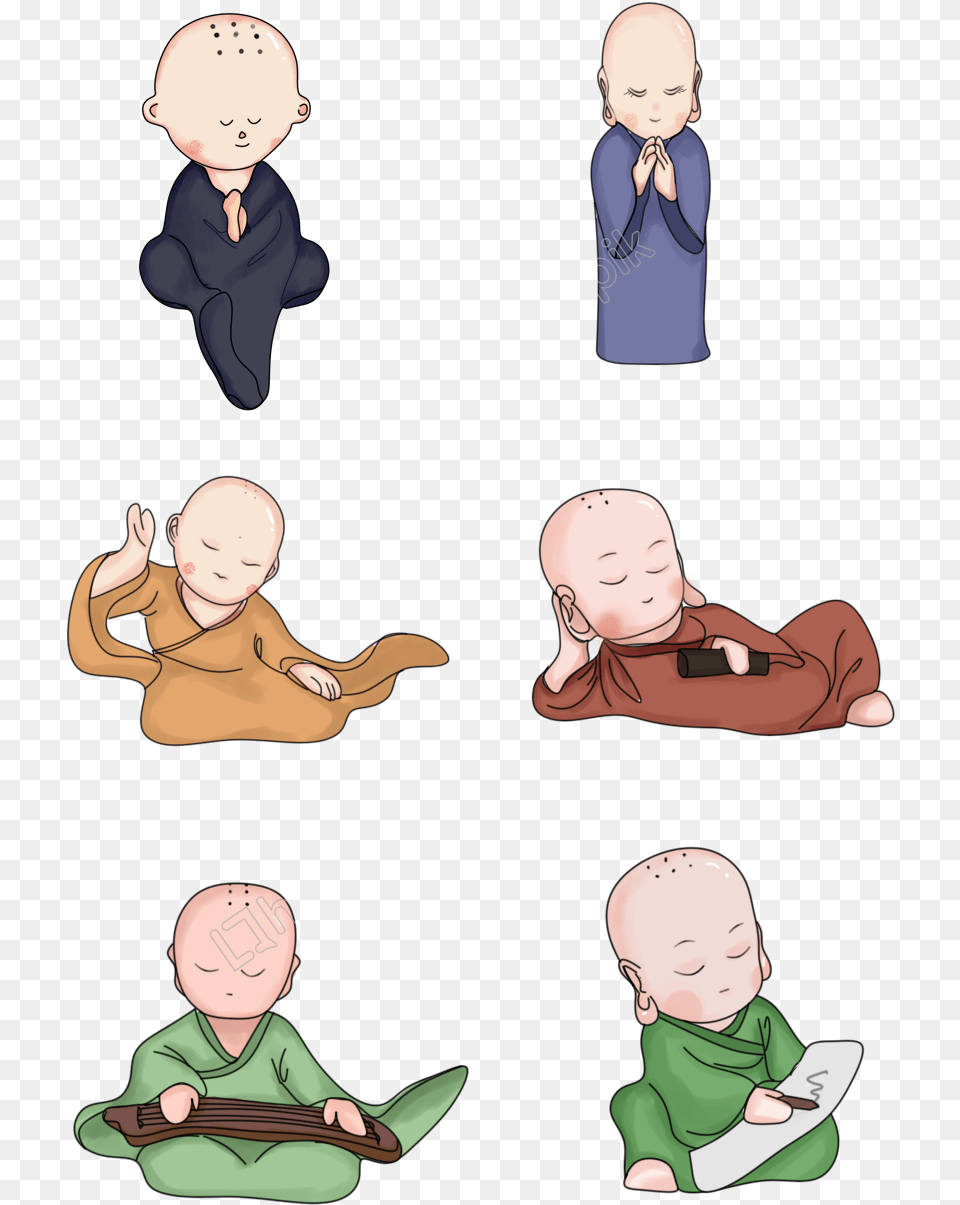 Cute Buddha, Book, Comics, Publication, Baby Free Png Download