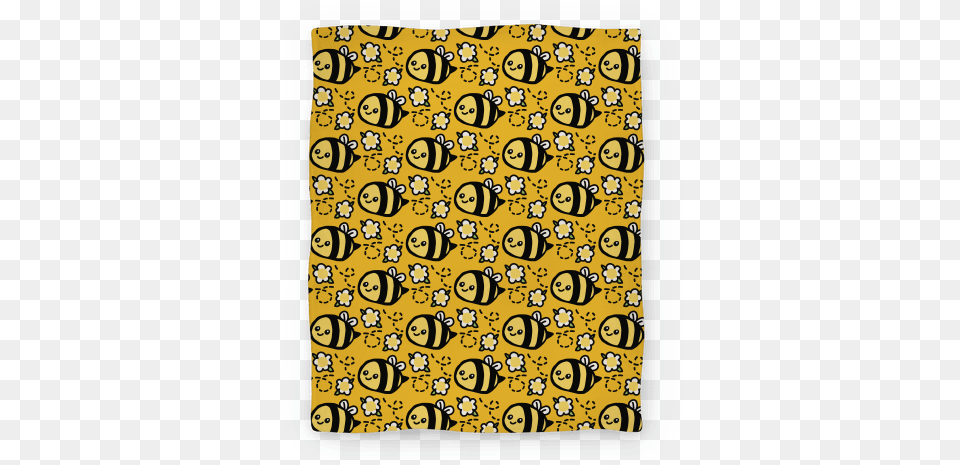 Cute Bumble Bee And Flower Pattern Blanket Blankets Lookhuman Vertical, Home Decor Free Png