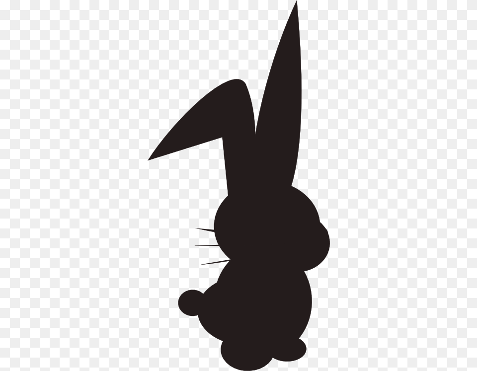 Cute Bunny Clipart Silhouette, Stencil, Baby, Person Png Image
