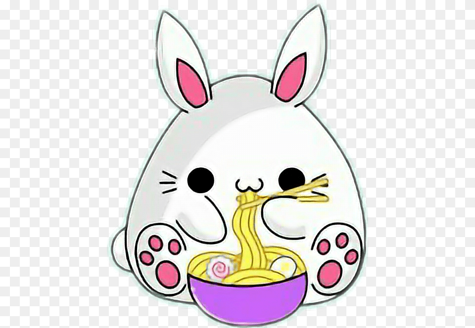 Cute Bunny Spaghetti Kawaii, Egg, Food, Animal, Mammal Png