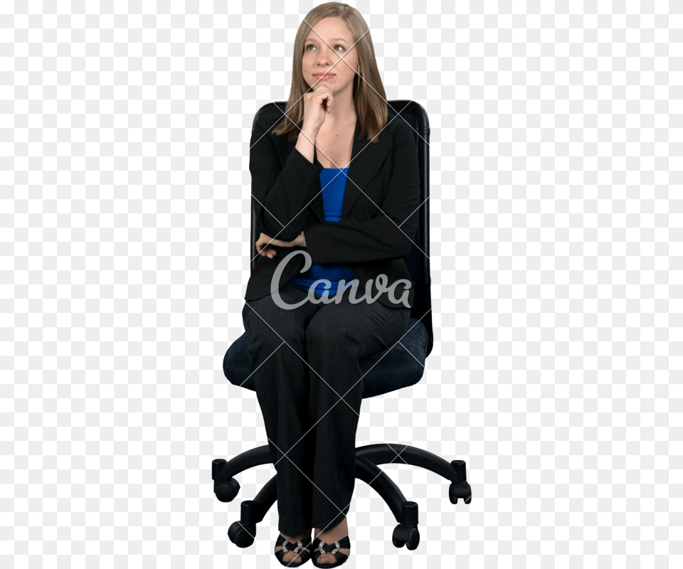 Cute Business Woman Sitting, Person, Jacket, Formal Wear, Female Free Transparent Png