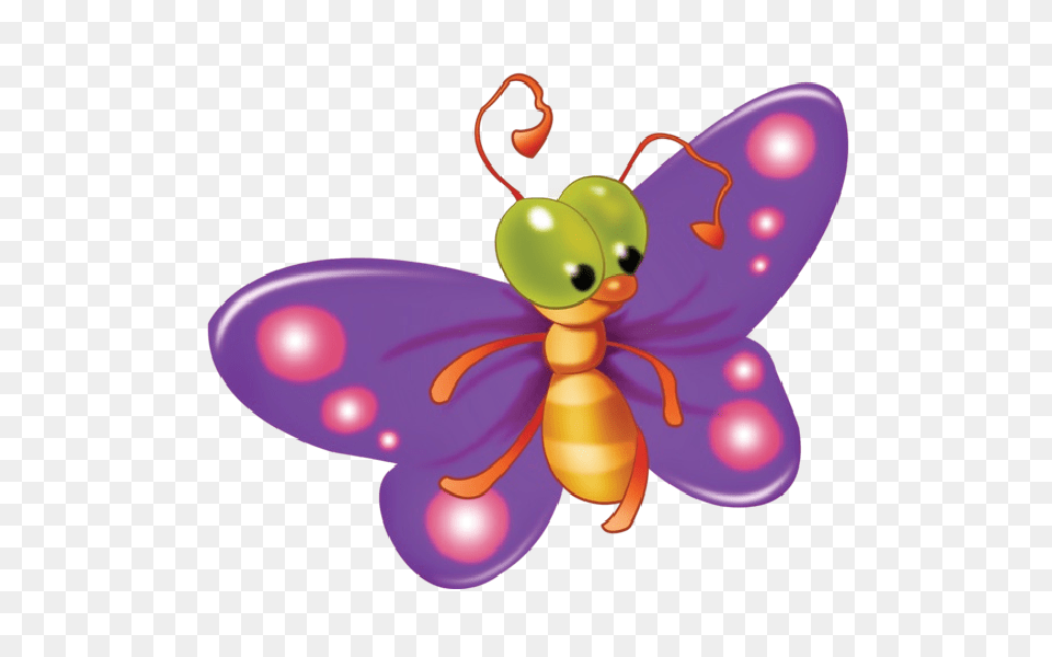 Cute Butterfly Cartoon Clip Art Images On A Background, Animal, Bee, Insect, Invertebrate Free Transparent Png