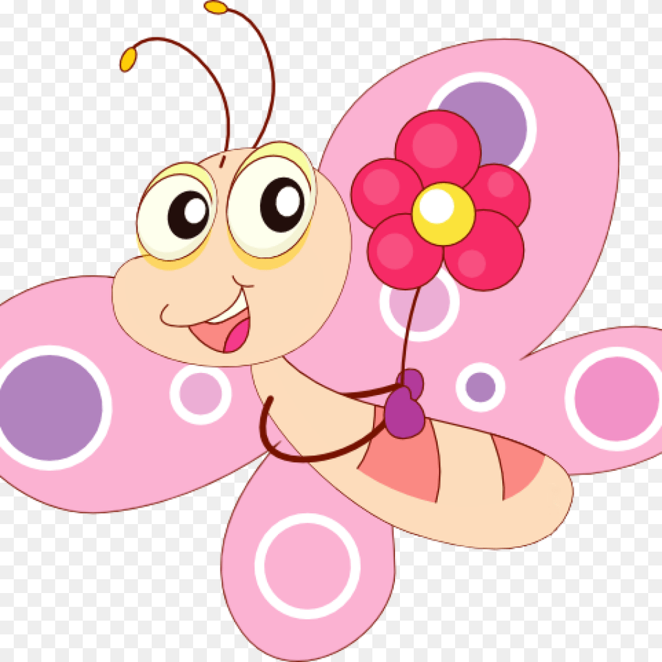 Cute Butterfly Clipart Cute Butterfly Clipart Letters Cute Cartoon Butterfly With Flower, Dynamite, Weapon Png