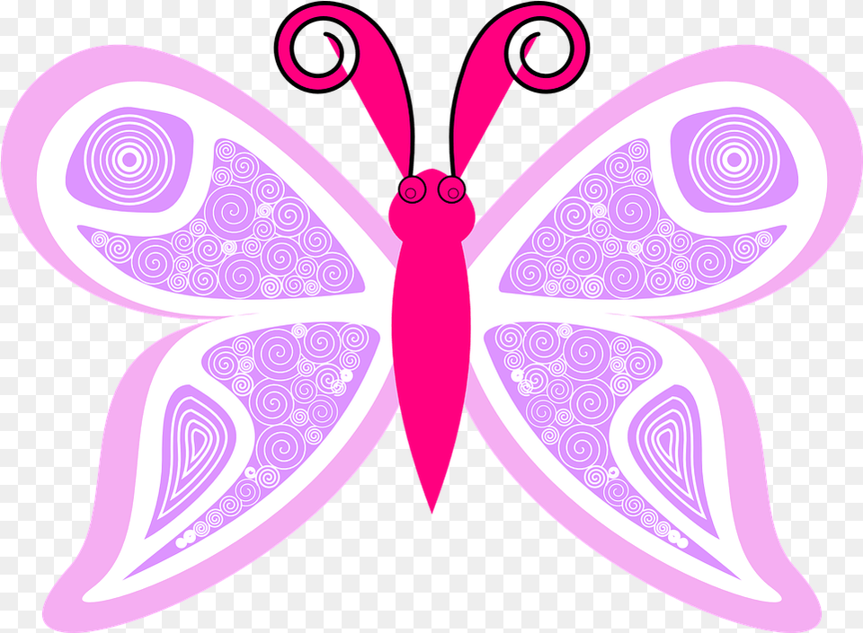 Cute Butterfly Vector 7 Butterfly Vector Pink, Purple, Pattern, Animal Free Png Download