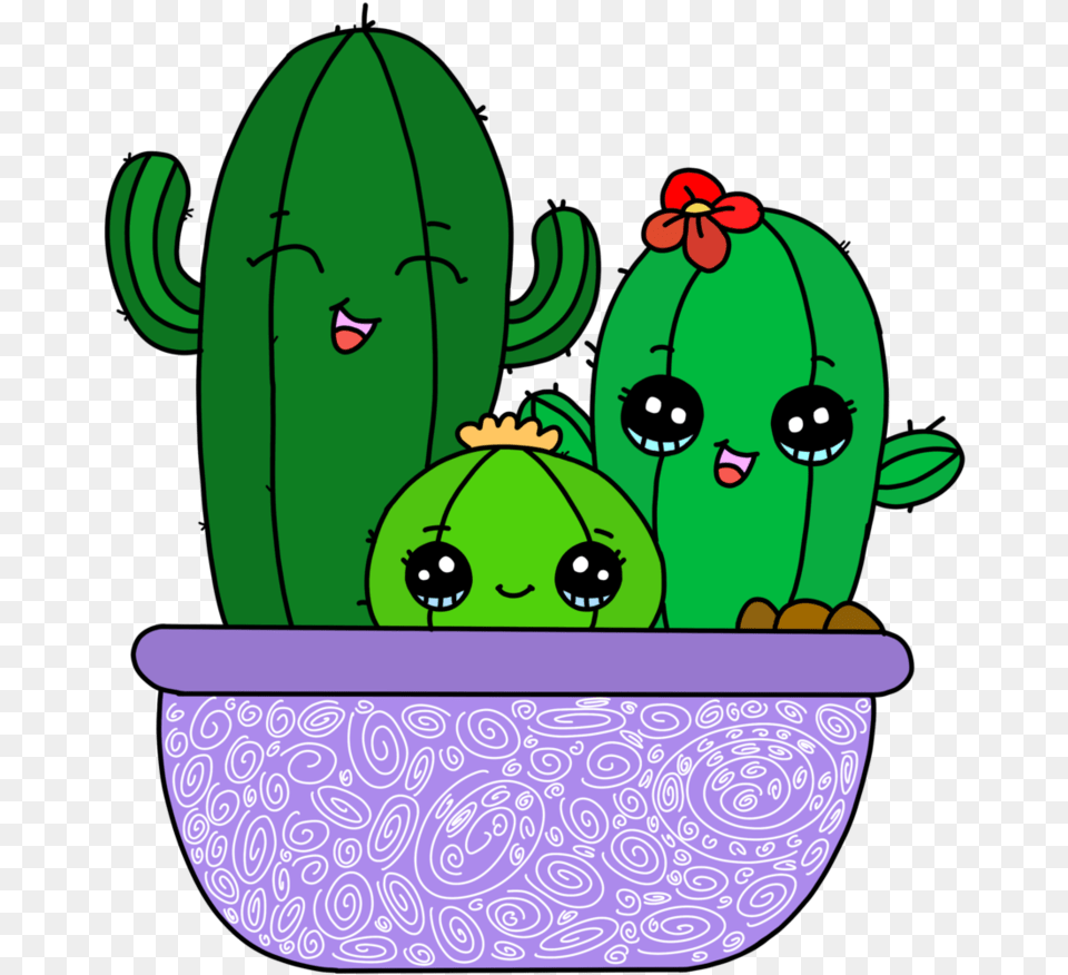 Cute Cactus, Plant, Face, Head, Person Free Png Download
