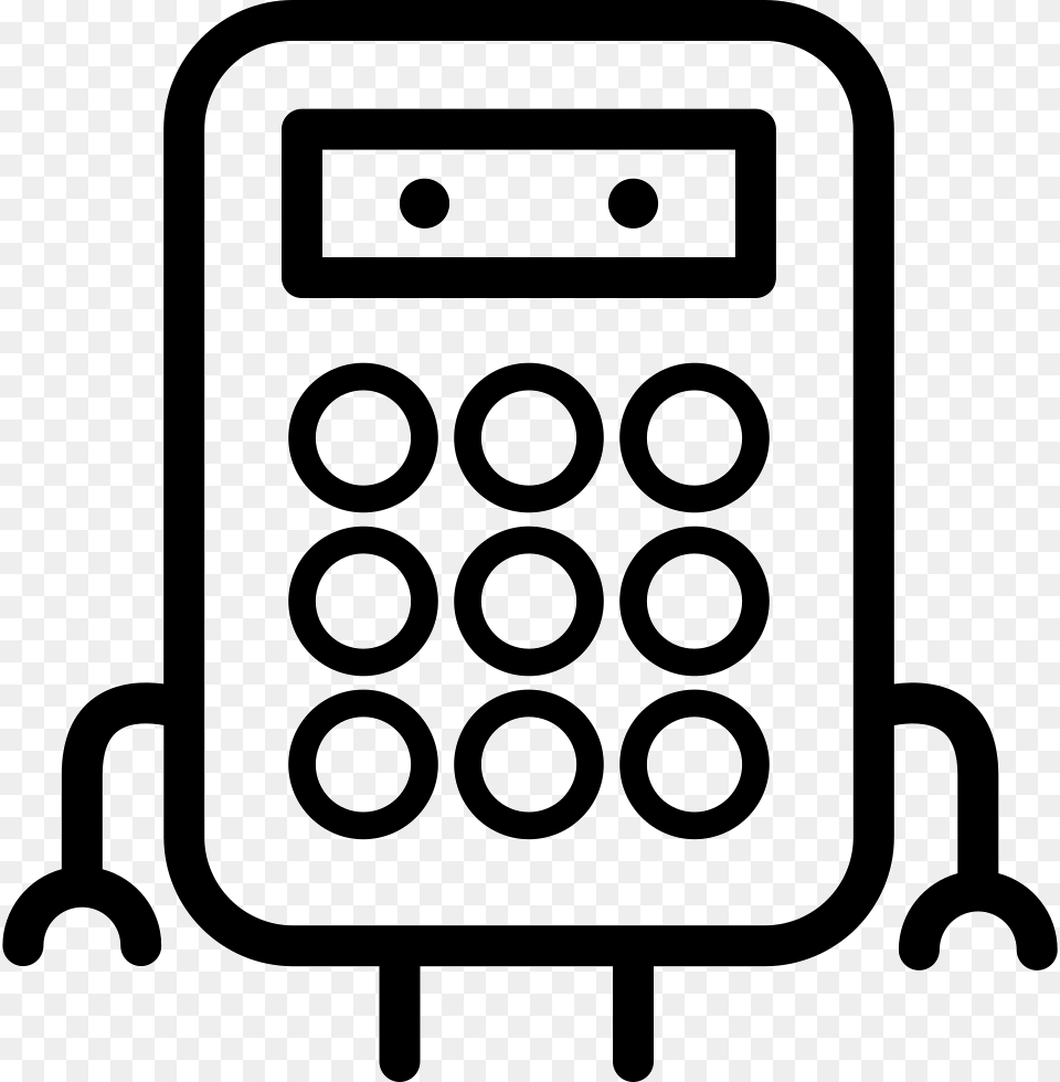 Cute Calculator With Eyes Arms And Legs Comments Scalable Vector Graphics, Electronics, Ammunition, Grenade, Weapon Free Png Download