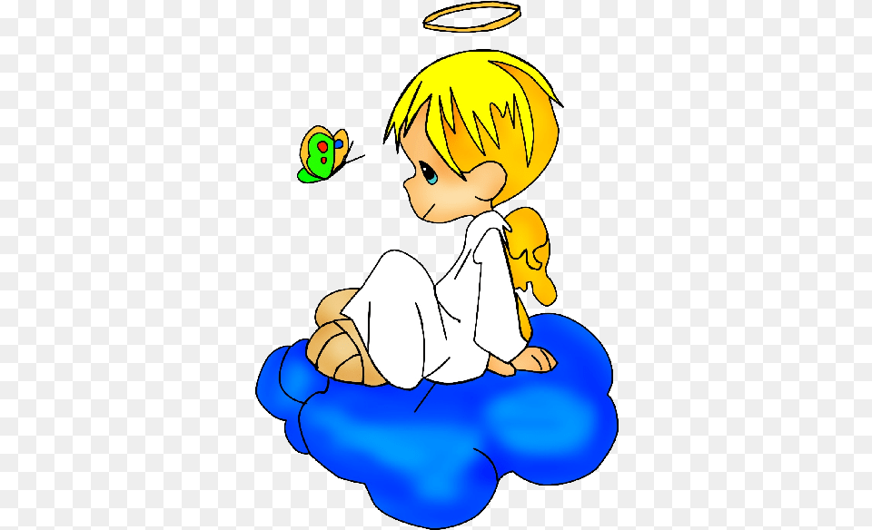 Cute Cartoon Baby Boy Angels Clipart Cute Angel Boy Cartoon, Person, Book, Comics, Publication Free Png