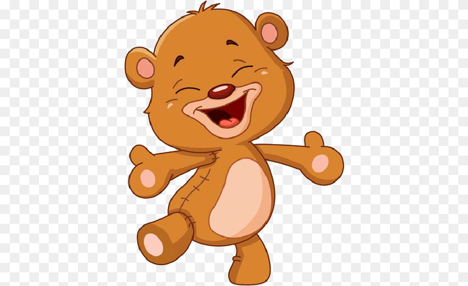 Cute Cartoon Bear Clipart Happy Teddy Bear Cartoon, Plush, Toy Png Image