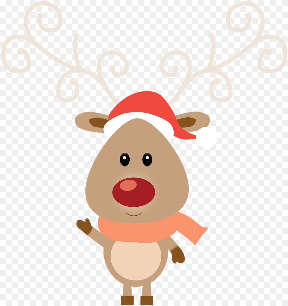 Cute Cartoon Christmas Characters, Animal, Deer, Mammal, Wildlife Png Image