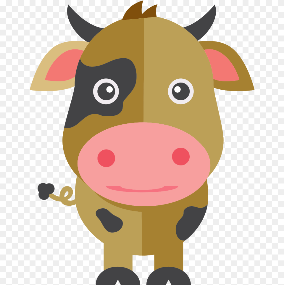 Cute Cartoon Cow Transparent Cute Cow Cartoon, Snout, Baby, Person, Animal Png Image