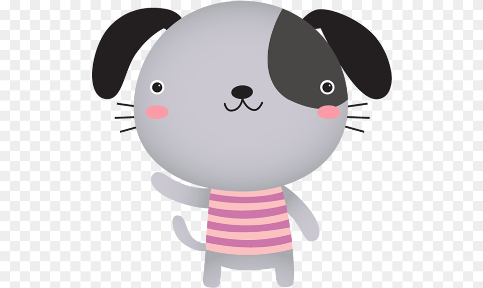 Cute Cartoon Dog Waving And Smiling Cute Animal Waving Cartoon, Plush, Toy, Baby, Person Png Image