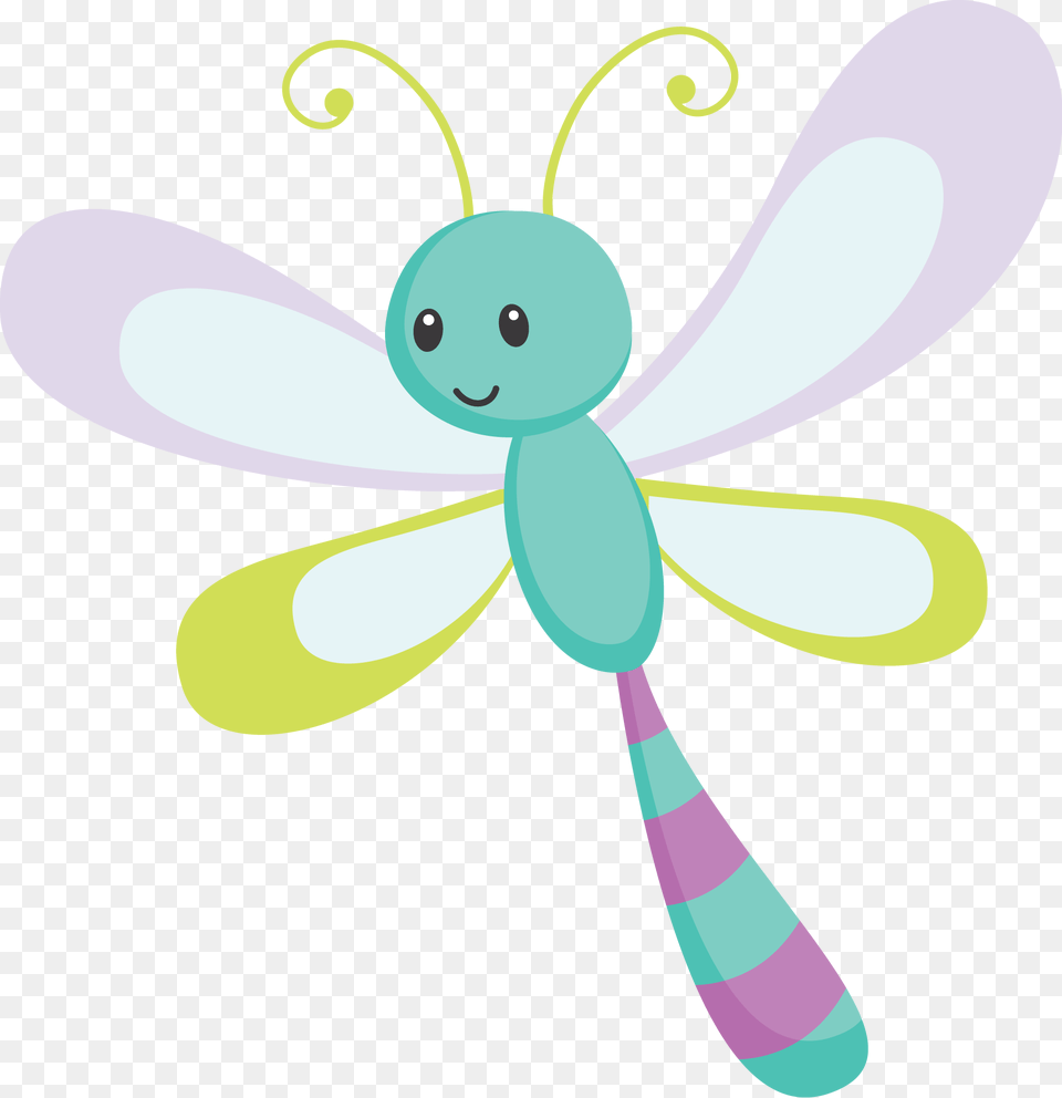 Cute Cartoon Dragonfly Character Insect Isolated White, Animal, Invertebrate, Appliance, Ceiling Fan Free Png Download