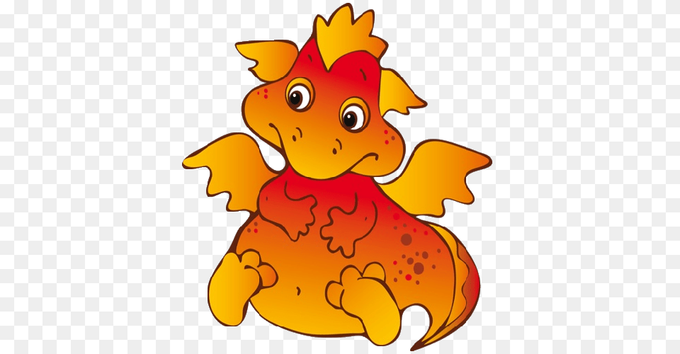 Cute Cartoon Dragons With Flames Clip Art, Animal, Sea Life, Fish, Goldfish Free Png
