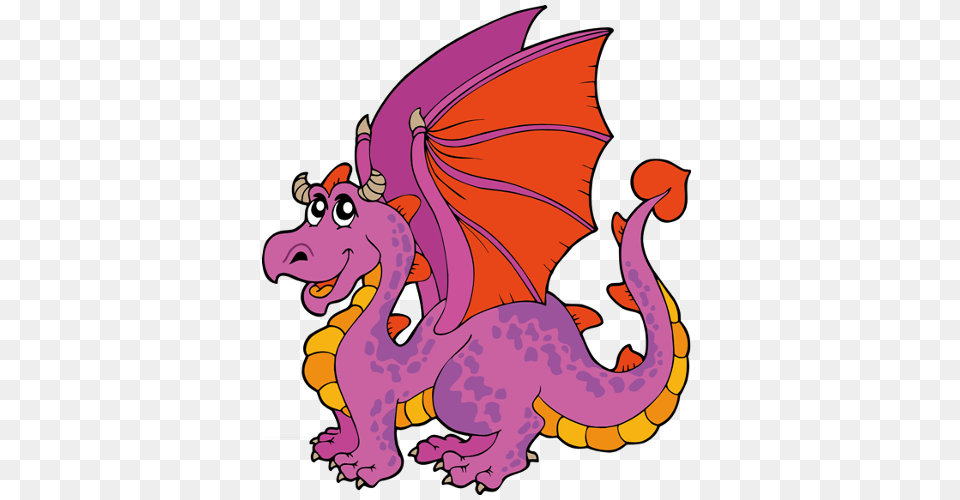 Cute Cartoon Dragons With Flames Clip Art Are, Dragon Free Png