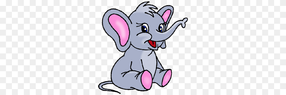 Cute Cartoon Elephants Baby Elephant, Person Free Png Download