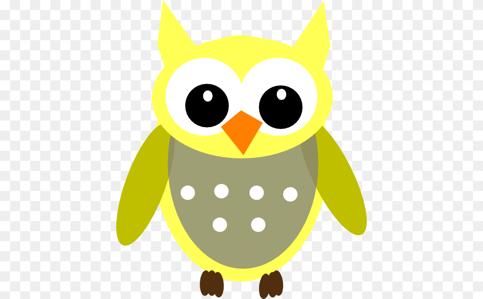 Cute Cartoon Owls Cute Yellow Gray Owl Clip Art, Plush, Toy, Animal, Bear Png Image
