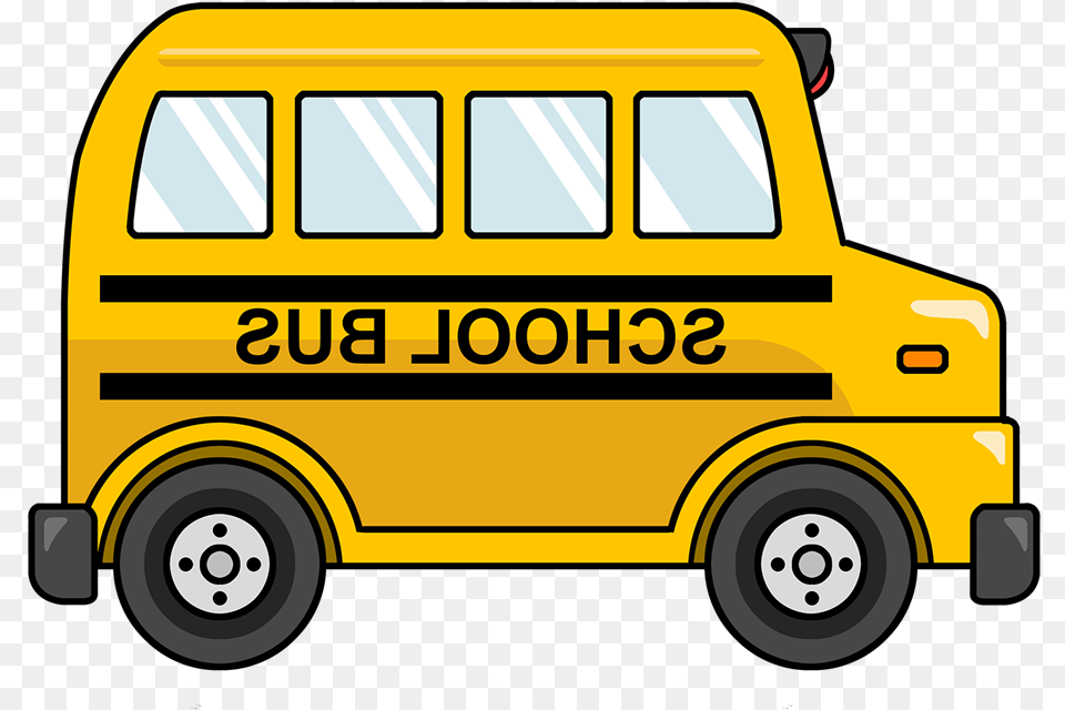 Cute Cartoon School Bus Clip Art School Bus Clipart, School Bus, Transportation, Vehicle, Moving Van Png