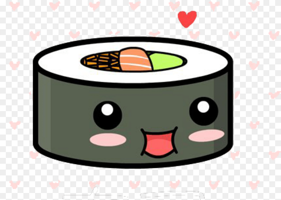 Cute Cartoon Sushi Roll Clipart Sushi Kawaii, Dish, Food, Meal, Disk Free Transparent Png