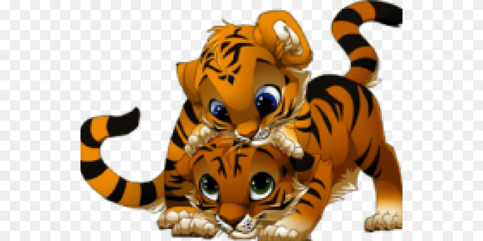 Cute Cartoon Tigers, Baby, Person, Animal, Mammal Png