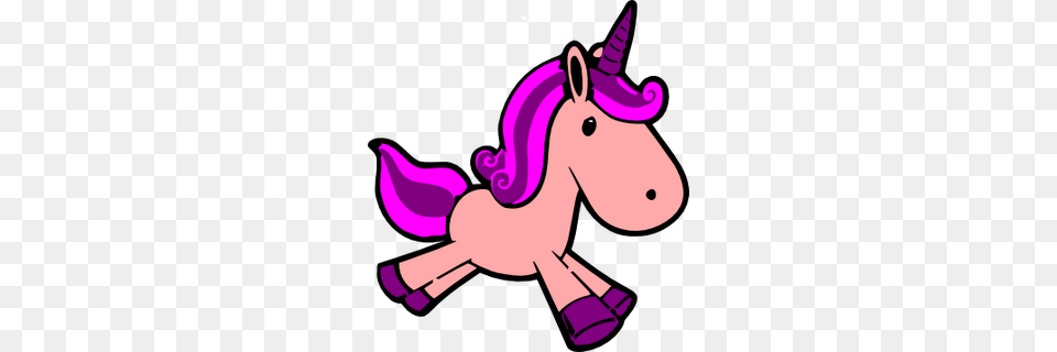 Cute Cartoon Unicorn, Purple, Baby, Person, Animal Free Png Download