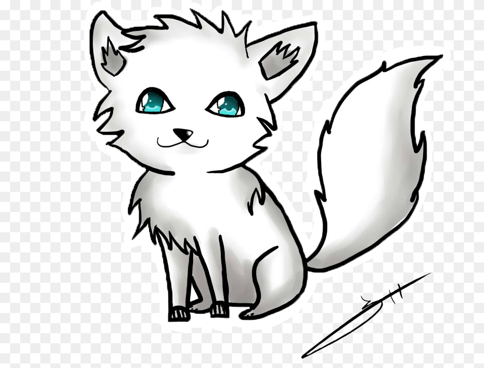 Cute Cat Anime Clipart Anime Black And White Cat, Baby, Person, Animal, Mammal Free Png