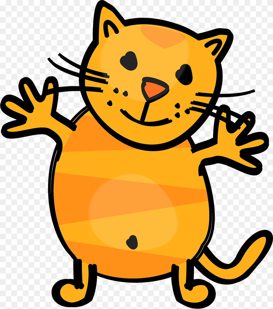 Cute Cat Clipart, Animal, Bear, Mammal, Wildlife Png Image