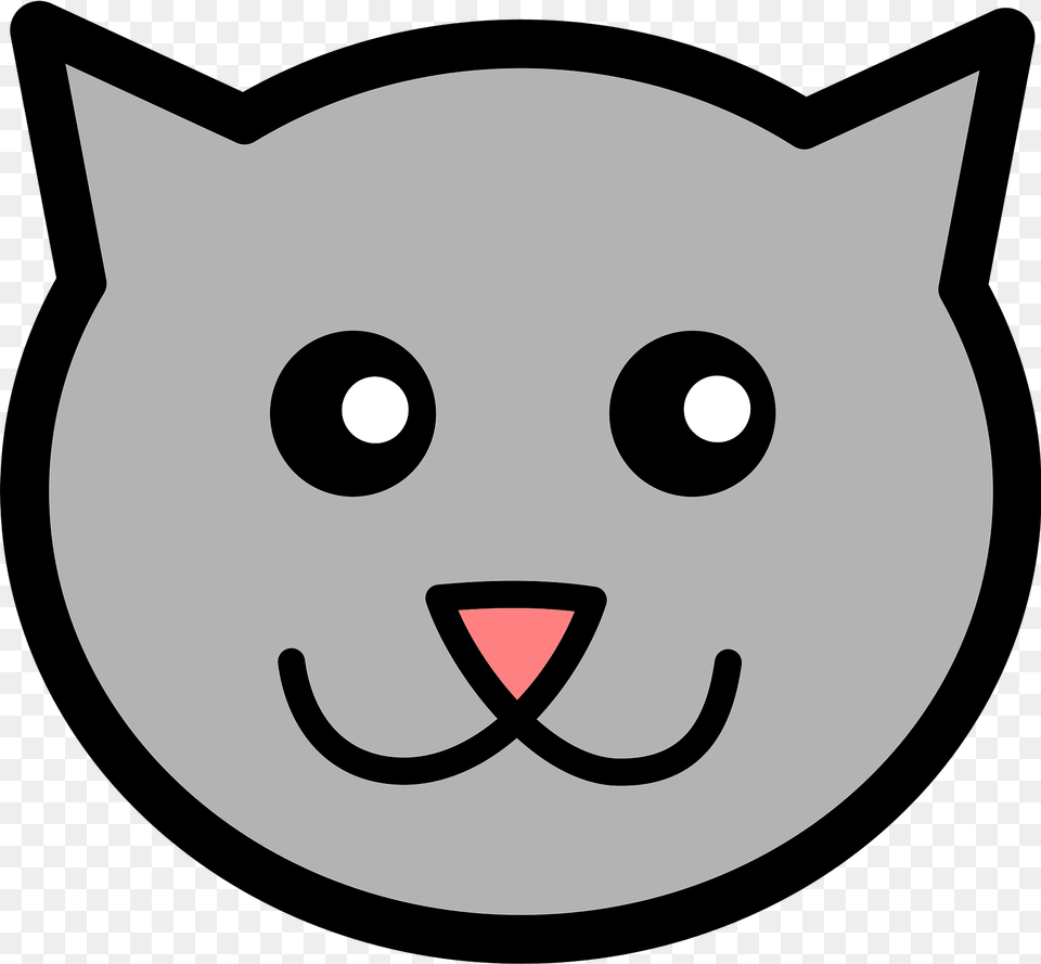 Cute Cat Face Clipart, Disk Free Png