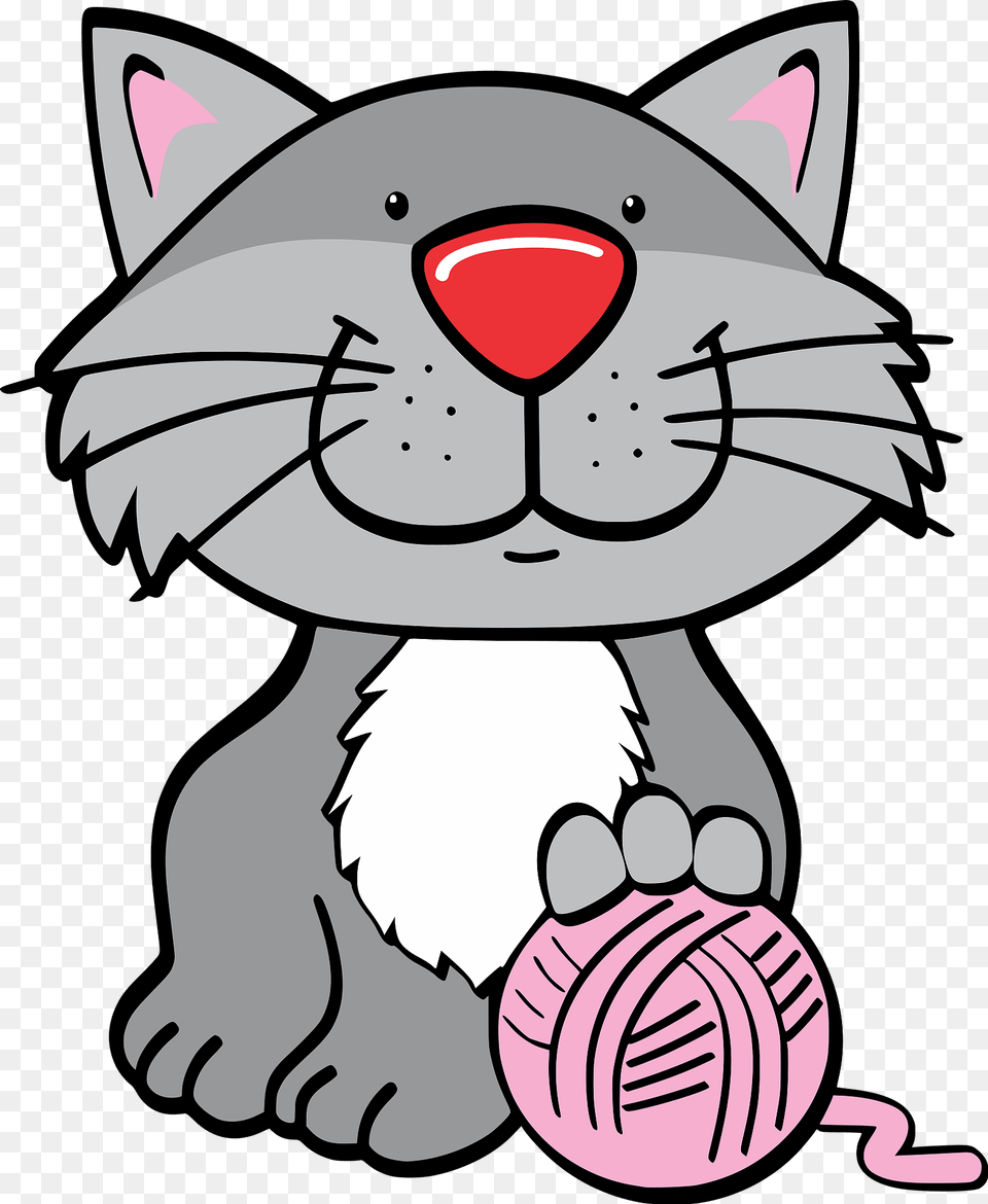 Cute Cat With Yarn Clipart, Nature, Outdoors, Snow, Snowman Free Transparent Png