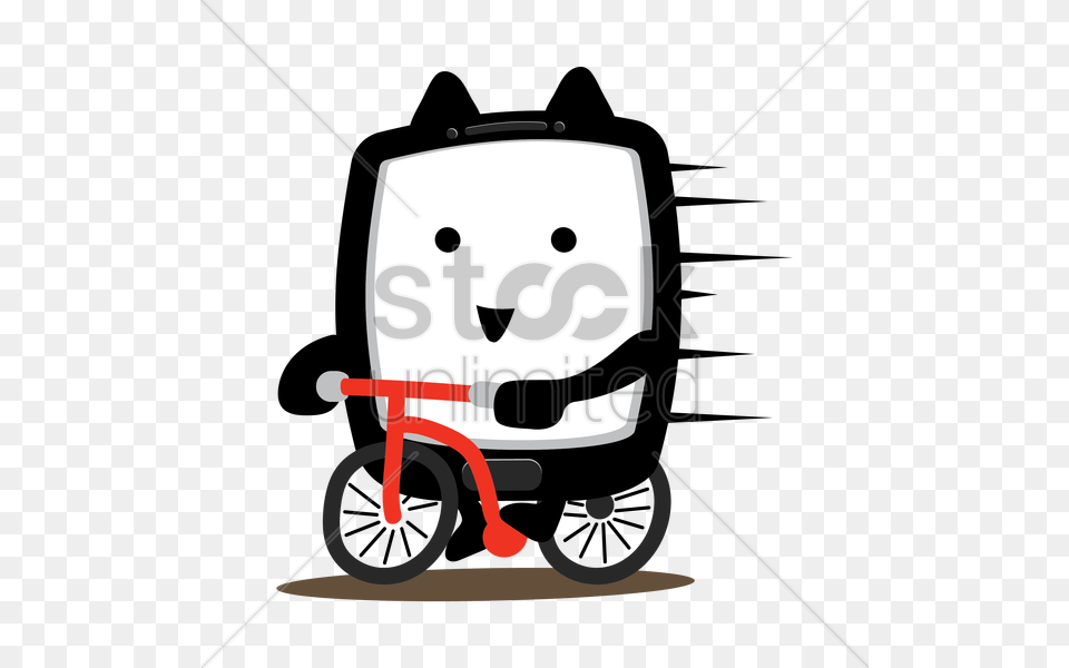 Cute Character Cycling Vector, Device, Grass, Lawn, Lawn Mower Free Png