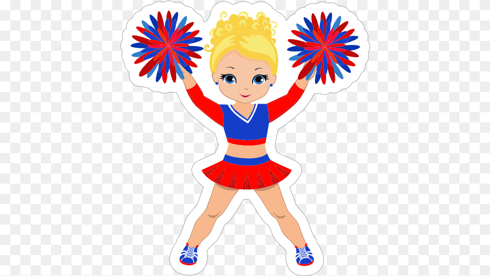 Cute Cheerleading Sticker Cute Cheerleader Clipart, Baby, Person, Face, Head Free Transparent Png