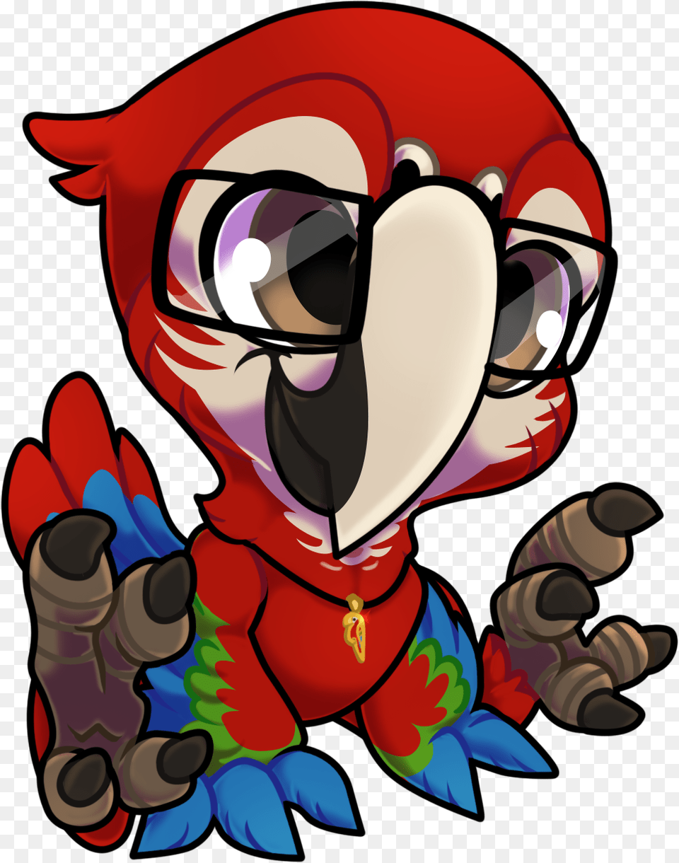 Cute Chibi Joel The Green Winged Macaw Cartoon, Electronics, Hardware, Dynamite, Weapon Free Png Download