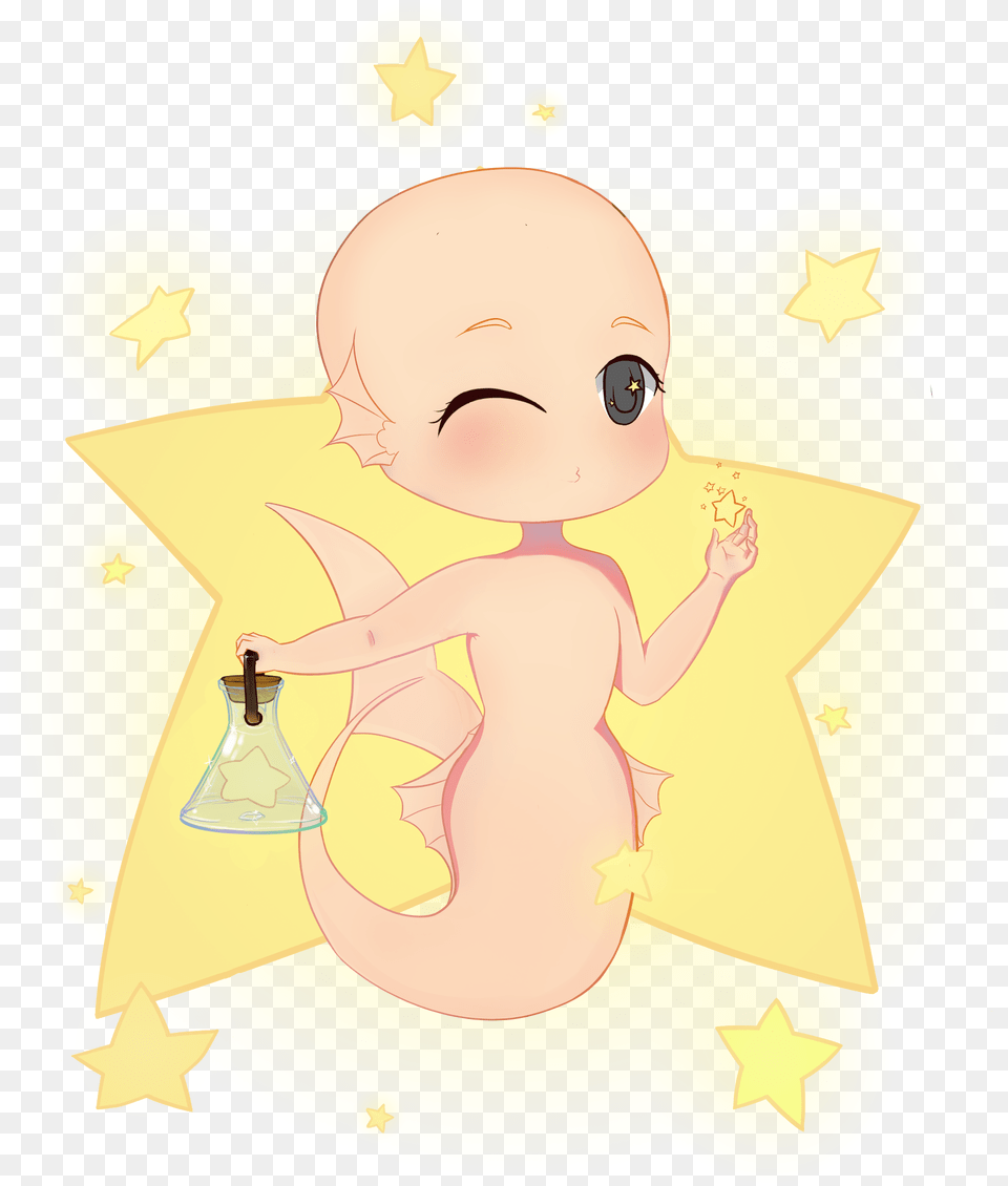 Cute Chibi Star Mermaid Do You Have A Wish Cute Chibi Star, Baby, Face, Head, Person Free Transparent Png