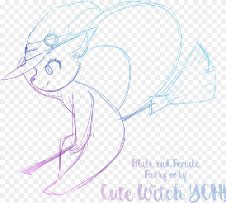 Cute Chibi Witch Sketch, Art, Adult, Female, Person Free Png