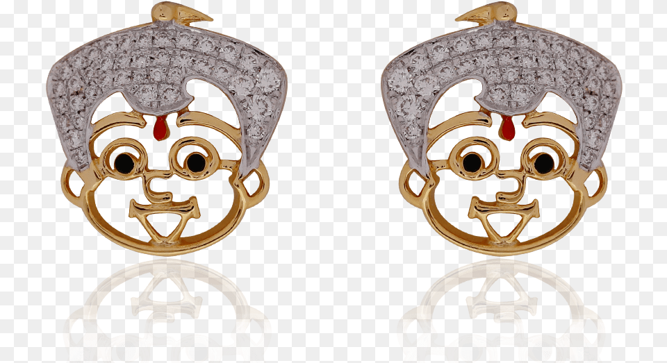 Cute Chota Bheem Gold Earrings Chota Bheem Gold Pendant, Accessories, Earring, Jewelry, Wedding Free Transparent Png