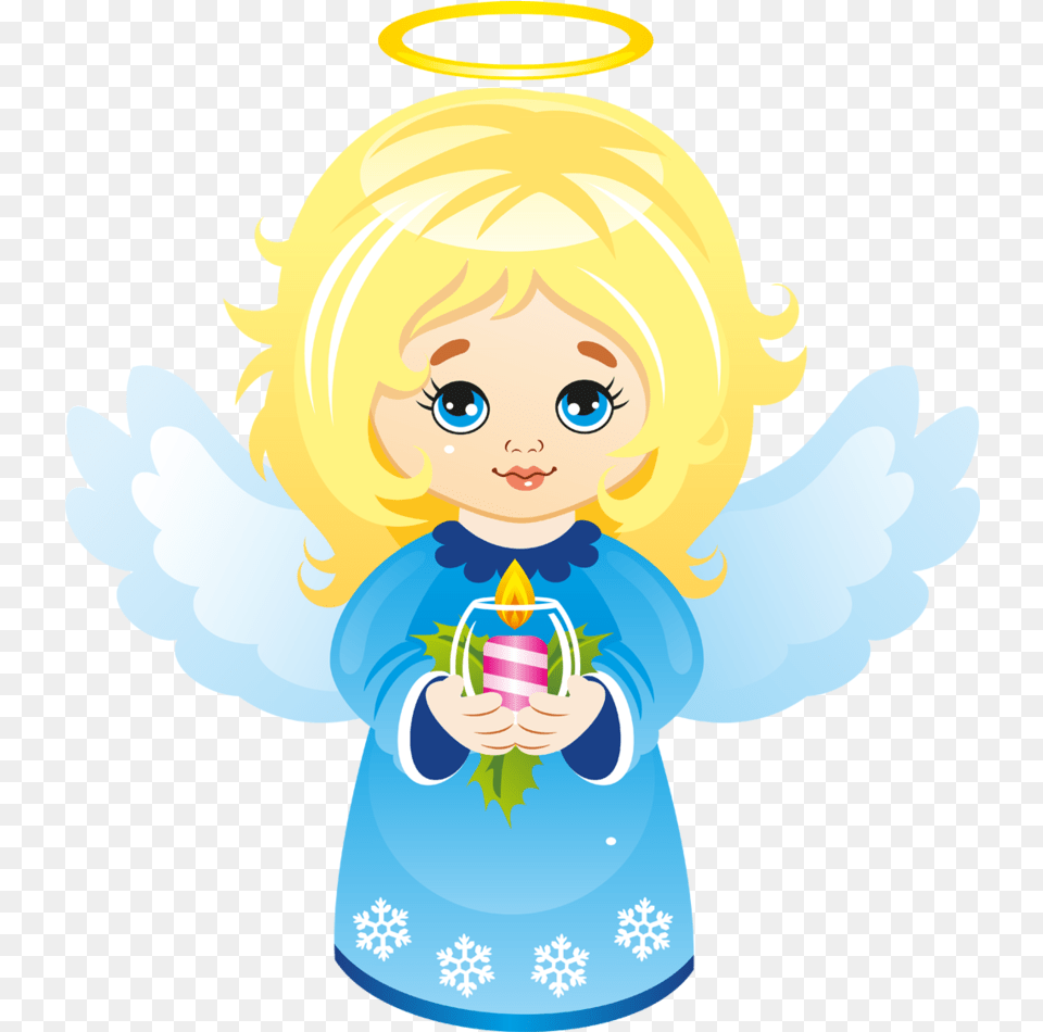 Cute Christmas Angel With Candle By Christmas Angel Clipart, Baby, Person, Face, Head Free Png