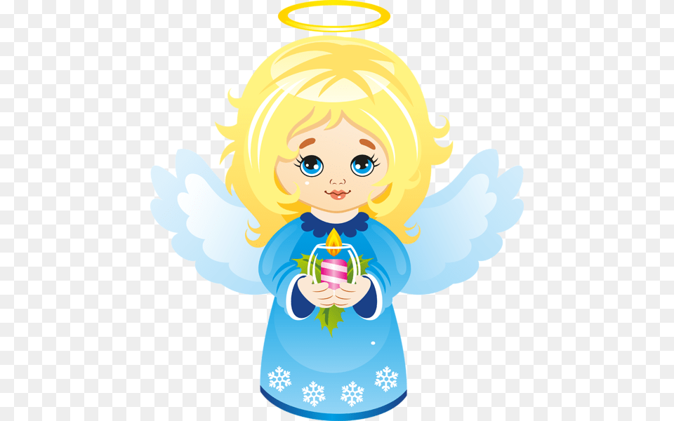 Cute Christmas Angel With Candle Clipart Angels, Baby, Person, Face, Head Free Png Download