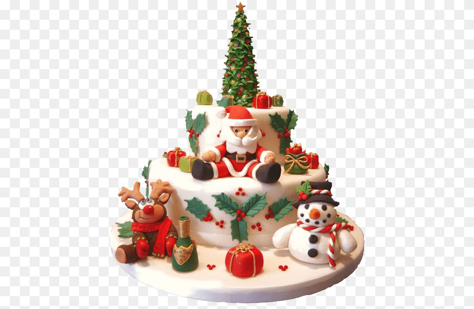 Cute Christmas Cakes, Birthday Cake, Cake, Cream, Dessert Png